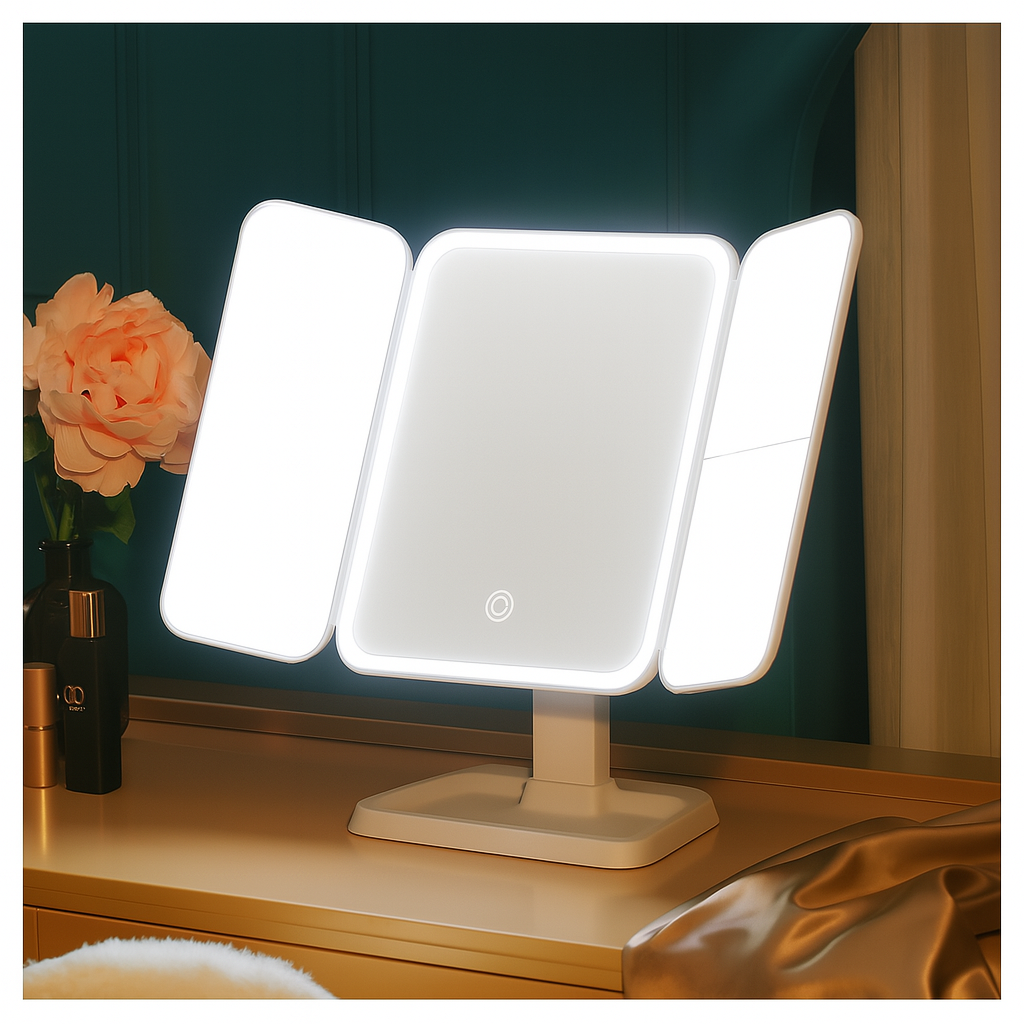 Miroir Trifold Éclairé LED